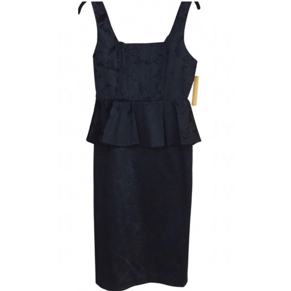 alice and olivia black peplum dress Pre-owned alice + olivia Peplum Dress – Sabrina's Closet main image 1